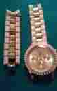 13100 Ny C For Parts Not Working Chronograph Wht Gold Watch Model