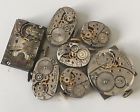 15-21 Lot Of Vintage Elgin Wrist Watch Movements Jewels Mechanical Wind