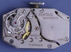 16.5mm 12x7.5 Ligne Jewel Movement Central Benrus C 10 Usa 30s Vintage 27x Mvt Good Bal Staff Parts Repairs