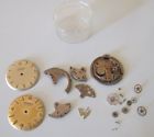 1775 Movado Wonderful Lot Of Vintage Watch Movements Dials Gears Parts