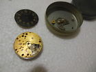 23.59mm Elgin Vintage 539 Watch Movement Clean Black Dial Parts