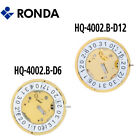 4002.b Ronda Harley Quartz Watch Movement Hands Date Swiss Made