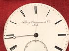 87781 La Perret Locle Pocketwatch Movement Henrycourvoisier Dial For Repair
