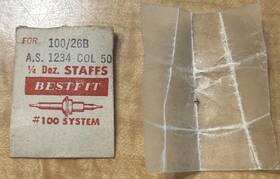A. Schild 100/26b Vintage A. A.s. 1234 Col 50 Balance Staff Watch Part Nos