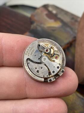 As-1173 A. Schild Vintage As 1173 17 Jewel Bumper Automatic Watch Movement- For Parts Or Repair