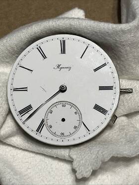 6763 Agassiz Late 1800 S Pocket Watch Movement For Parts Low Serial Number A