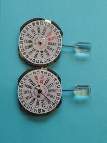 6ed1 Akita N.o.s Quartz Day Date 3 Movement. Tested-set Run. Quickdate Works