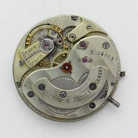 1870s Alphonse Matile 24081 Geneva 16 Size Pocket Watch Movement And Enamel Dial Ca.