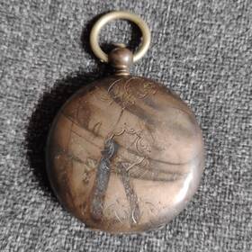 1870s Alphonse Matile 40536 Suisse Large Key Wind Case Silver Pocket Watch Not Working