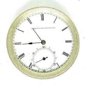 141786 American Watch Co. Waltham Rare 1865 - P. S. Bartlett Pwm Model 1861 10s 13j Clean Dial #762