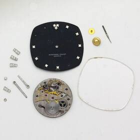 136734 Audemars Piguet Cal 2003 Movement And Black Dial With Diamonds - Parts / Repair