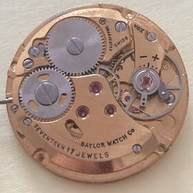 As-1746 Baylor Vtg As 1746/47 Mvt 17j Swiss Not Working Good Balance Sold Is Nr