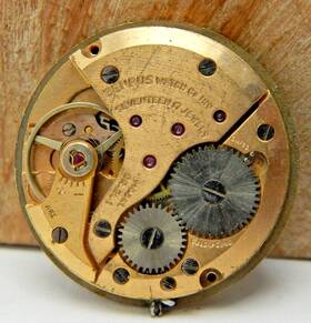 Dr-2l1 Benrus Vintage Dr 2l1 17 Jewel Mens Wrist Watch Movement With Dial And Hands