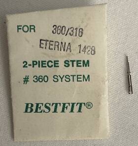 Bestfit 360/316 Vtg System 360 Slotted 2-piece Stem For Eterna 1428/1428u Nos