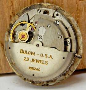 10bazc Bulova Vintage 1961 23 Jewel Automatic Watch Movement With Dial And Stem