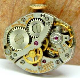 Bulova 6boc Vintage 1953 17 Jewel Ladies Wrist Watch Movement With Dial And Crown