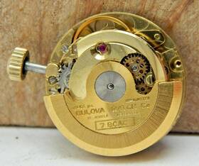 7bcac Bulova Vintage 1974 17j Automatic Wrist Watch Movement With Dial And Hands