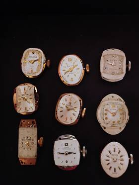 Bulova Omega Gruen La Femme Lady Hamilton Milber Croton 3334674 Mechanical Watch Movements Brass Lot