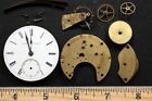 C.1889 Elgin Antique 18s 11j Grade 10 Pocket Watch Movement With Porcelain Dial