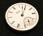 C.1893 Grade Elgin 0s 7j No 1 109 Pocket Watch Movement W Dial