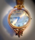 C225 Jewel Gruen Swiss Made Precision Ladies 10k Rgp Bezel 17 Jewels Watch Model 227r