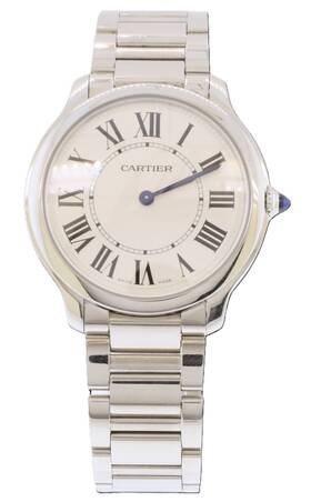 Csh028961 Cartier Wsrn0034 Ronde Must De Watch Stainless Steel 36mm Quart