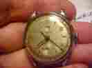 Ce-14 Benrus Vintag Duo Date Watch For Parts Good Staff Non Running Dial