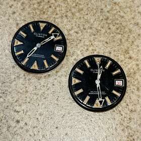 Ut-36ca Clinton 2-qty 17 Jewel Watch Movements Self Winding Dial 28.8mm X 27.6mm