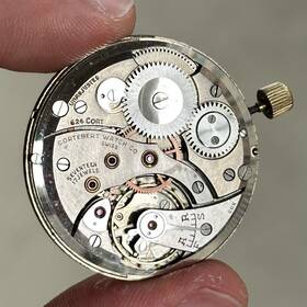 Cortebert 624-cort 624 High Grade Pocket Watch Movement 17j Swiss 38.5mm Running Parts