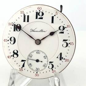 Grade-992 E. Howard Keystone Hamilton 16s 21j Railroad Grade 992 Of Pocket Watch Movement Ticking Accurately