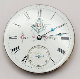 E. Howard Watch Co Sn-36081 E. And Co. Series Iv Size N Pocket Movement Masonic Dial 1873 Works