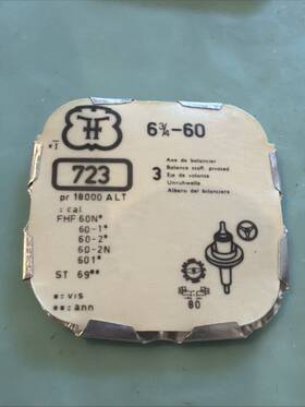 Ebauches 724-60 Fhf - Font 60 Balance Staff #724 Pack Of 3 Factory Sealed
