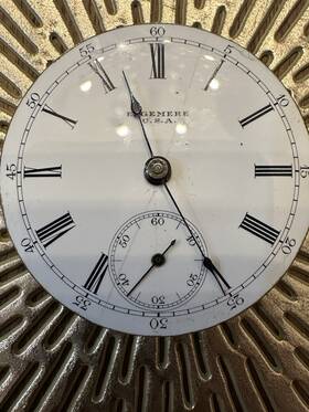 Edgemere 107366 Chicago Mechanical Watch Movement Roman Numeral Dial Metal