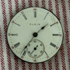 Elgin 11283084 Mechanical Manual Watch Movement Metal With Dial