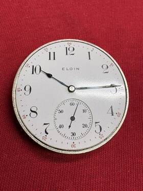 Elgin 13080776 Antique Est.year 1908 Model 2 Grade 301 12s 7j Movement For Parts/repair
