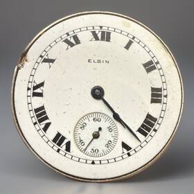 Elgin 19893515 Antique 1898 Pocket Watch Movement And Dial Serial