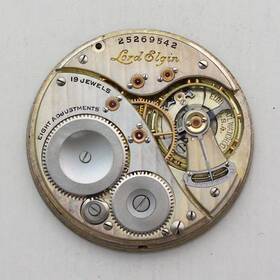 Elgin 25269542 Lord Grade 451 Model 4 12 Size Pocket Watch Movement And Unique Dial Ca 1923