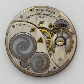 Elgin 26682320 Grade 345 Model 3 12 Size Pocket Watch Movement And Fancy Dial Ca. 1924