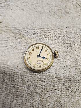 37821853 Elgin Vintage 1927 430 7 Jewel 6/0s Mens Wrist Watch Movement Dial Face Only
