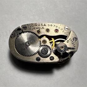 Elgin 38785330 Mechanical Manual Watch Movement 15 Jewels Metal