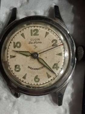 Elgin 667 Deluxe Shockmaster Watch Movement 18 Jewels Swiss As Is