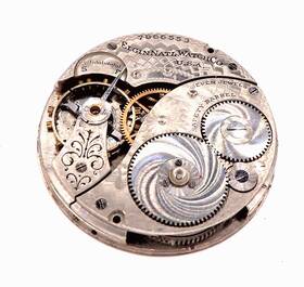 Elgin 7866553 0567-73 1899 Pocket Watch Movement 7 Jewel Grade 196 Model 2 Size 12s