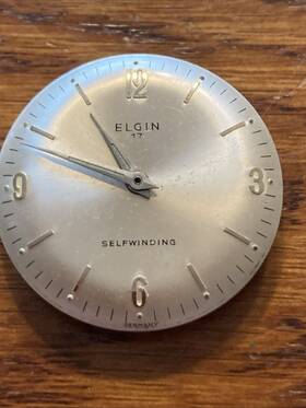 855-mvt Elgin Vtg Men S 17 Self-winding 17j 855 Mvt Germany Not Working Nr
