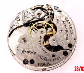 Elgin 8632822 0527-34 Grade 206 Mdl.2 17 Jewel Pocket Watch Movement