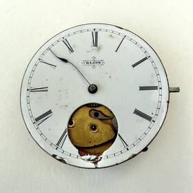 Grade-65 Elgin 1880 Grade 65 8s 13j Pocket Watch Movement Hunting For Parts Or Repair