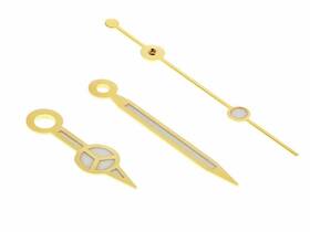 Wbm50249 Ewatchparts Watch Hands For Rolex Submariner 3035/3135 Yellow Parts Fits 16613 16618