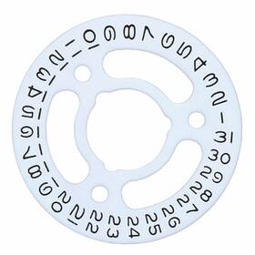 2130-2135 Ewatchparts Wbm50424 Date Disc For Rolex Movement White With Black Numbers