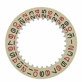 Ewatchparts Wbm50431 Date Disc For Rolex 3030-3035 Movement Fits 36mm Datejust Champagne With Red/black