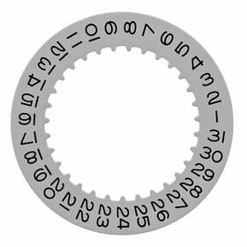 Ewatchparts Wbm50438 Date Disc For Rolex 3135-3155 Movement Grey Silver Color Unique