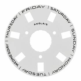 Wbm50443 Ewatchparts Day Disc For Rolex President Double Quick Set Fits 3155 Movement White With Black